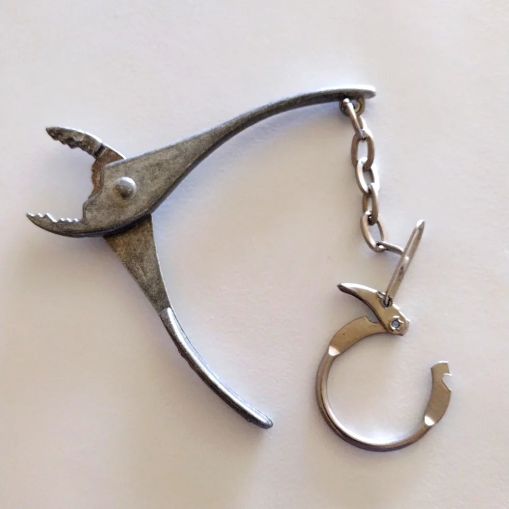 Novelty Miniature Slip Joint Metal Pliers Keyring Keychain